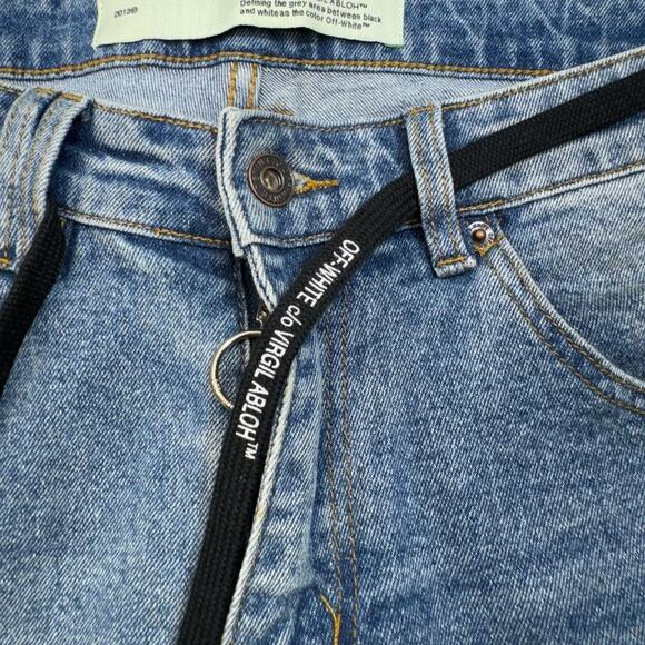 Off-White Jeans Men 33x31 Incompiuto Golden Ratio Graphic Italy Slim Straight - Picture 13 of 16